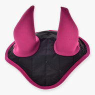 LarDen Hobby Horse Thermo Sky fülvédő fekete rombuszos steppeléssel, magenta fülekkel és magenta szegéllyel