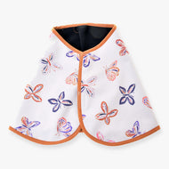 LarDen Hobby Horse takaró Butterfly, fehér softshell anyagból, narancssárga, rózsaszín és lila pillangókkal, rozsdabarna szegéllyel