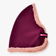 Hobby Horse Stable Blanket Royal Burgundy by LarDen in deep burgundy with soft pale pink curly fleece edging all round